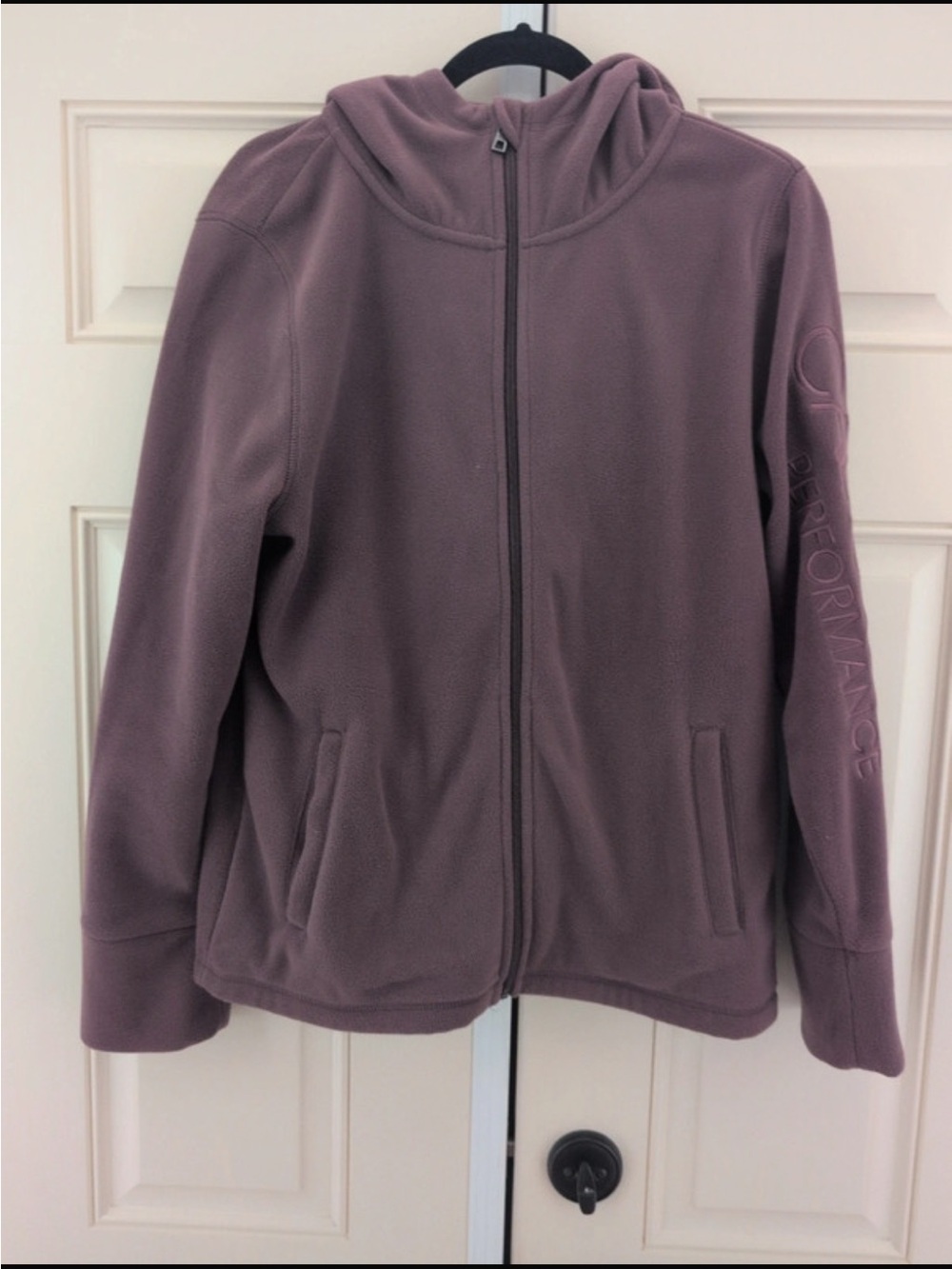 Calvin Klein Mauve Hooded Fleece Jacket